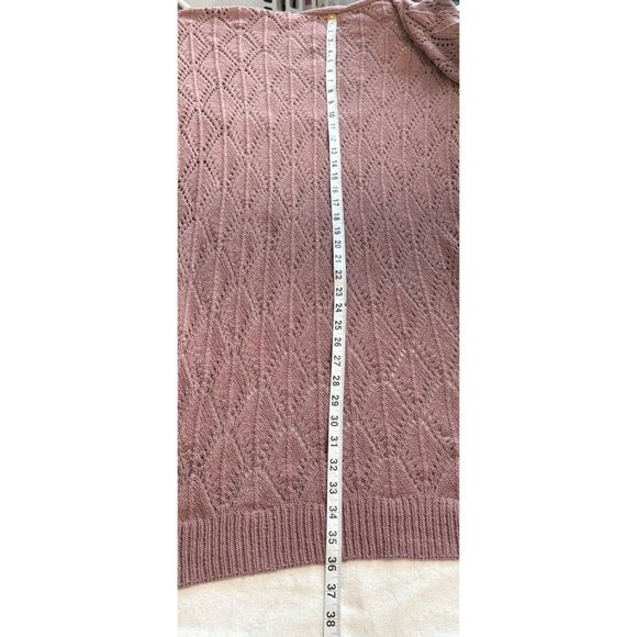 No Boundaries XS Mauve Open Front Lightweight Knit Cardigan Sweater With Pockets - Picture 9 of 9